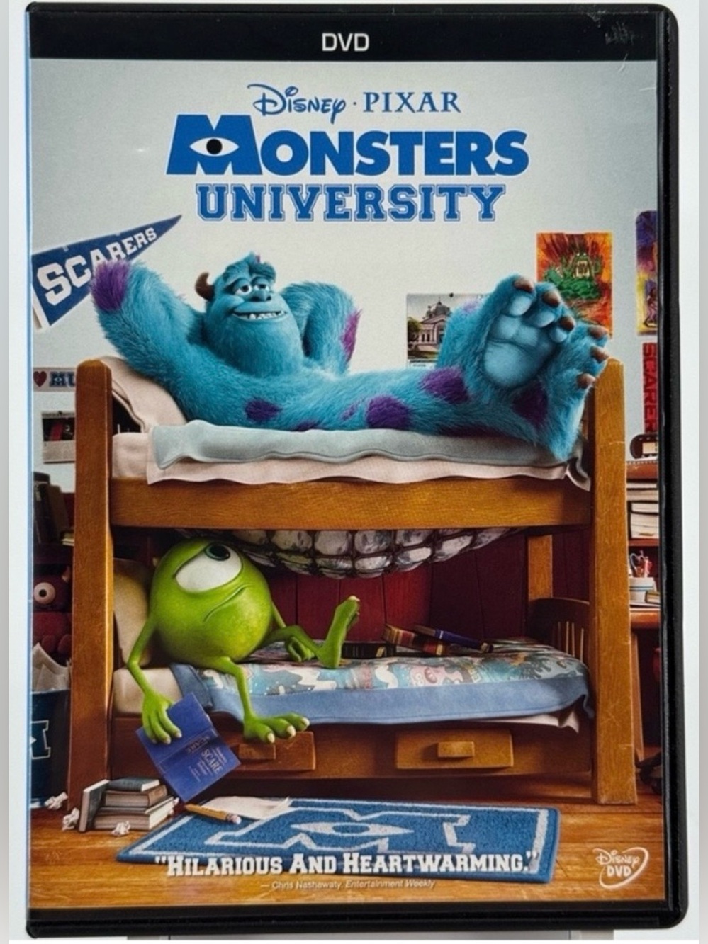 Monsters University on DVD.